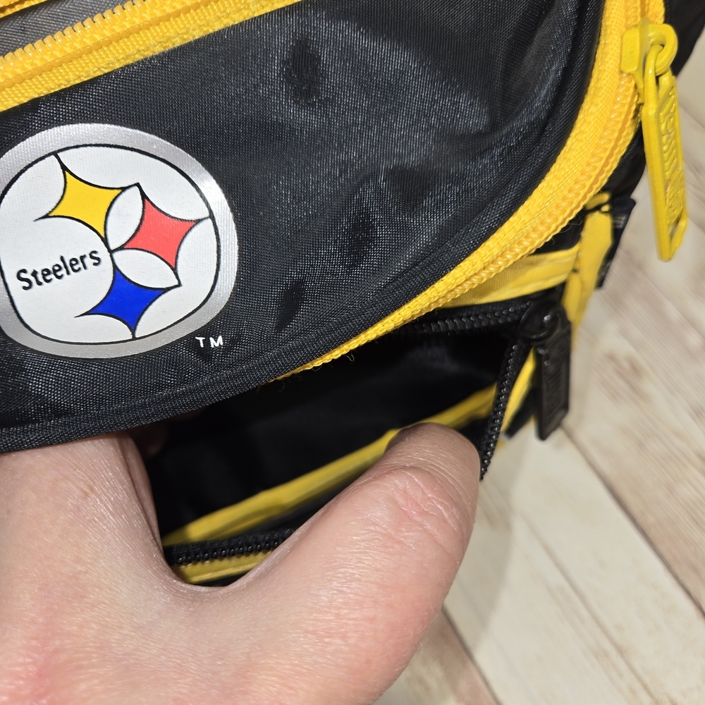 Pittsburgh Steelers Fanny Pack NFL Team A.D.S. Sports Fanny Pack Belt Bag Black - Picture 3 of 15